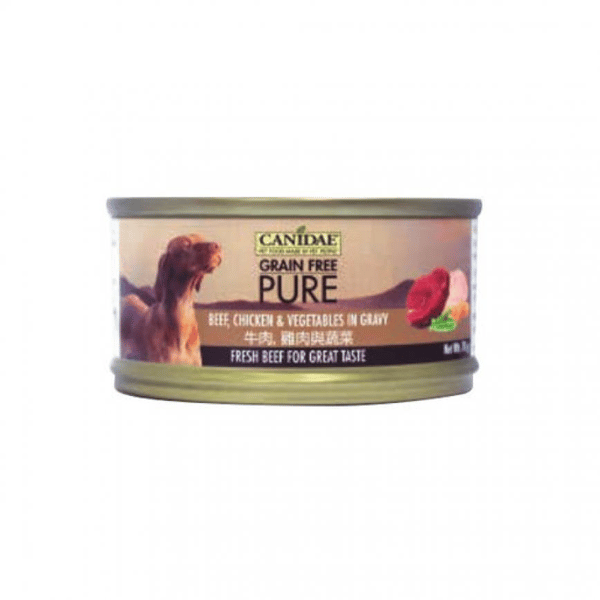 CANIDAE 咖比 PURE 狗罐頭 牛肉雞肉及蔬菜 Beef, Chicken & Vegetables in Gravy 156g (6222) (停售) (圖片1)
