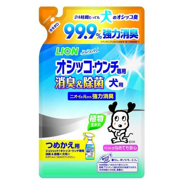 日本獅王LION 日本獅王LION Pet 狗狗家居專用 環境除菌消臭噴霧 補充包裝 280ml 280ml  正面圖