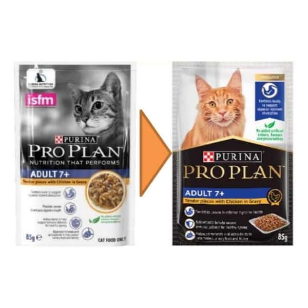 PURINA PURINA PROPLAN 冠能 貓濕糧 成貓7+配方 醬汁雞肉 85g 85g 正面圖