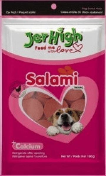 Jerhigh 狗小食 Salami 沙樂美雞肉片 100g (JER01/100) (圖片1)