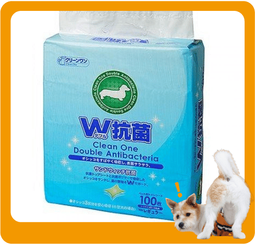 日本Clean 日本Clean One W雙重抗菌鎖臭 寵物尿墊 狗尿墊 狗尿片 [30*45 S碼 100枚]   正面圖