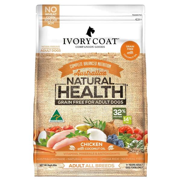 Ivory Ivory Coat 狗糧 雞肉配椰子油成犬配方 Chicken with Coconut Oil 13kg 13kg 正面圖