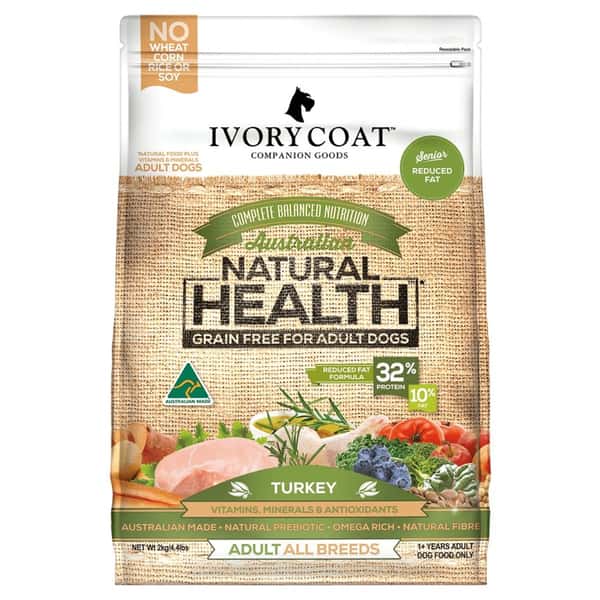 Ivory Ivory Coat 狗糧 低脂&火雞肉老犬配方 Turkey Reduced Senior & Fat 13kg 13kg 正面圖