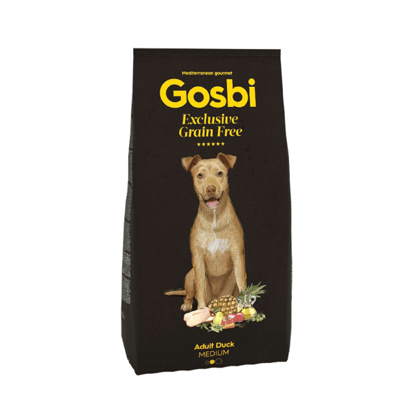 Gosbi Exclusive Grain Free 無穀物狗糧 頂級低敏系列 中型成犬配方 鴨肉 12kg (GMED12K) (圖片1)