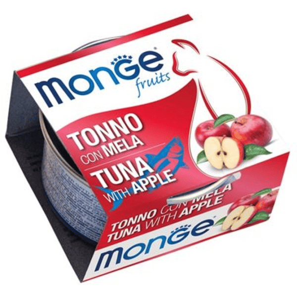 Monge 貓罐頭 清新鮮果系列 成貓配方 吞拿魚蘋果 80g (MO3284) (圖片1)