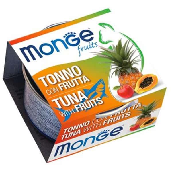 Monge 貓罐頭 清新鮮果系列 成貓配方 吞拿魚雜果 80g (MO3314) (圖片1)