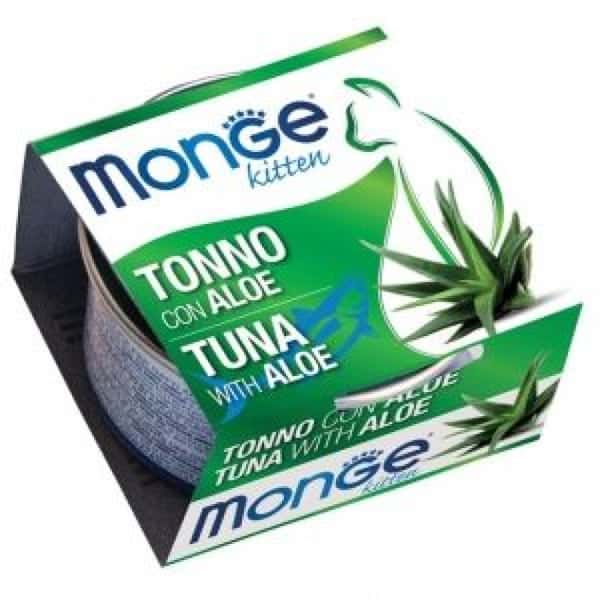 Monge Monge 貓罐頭 清新鮮果系列 幼貓配方 吞拿魚蘆薈 80g 80g 正面圖