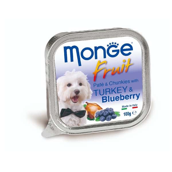 Monge Monge Fruits 狗餐盒 火雞藍莓 100g 100g  正面圖