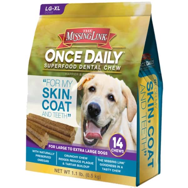 Missing Link Once Daily™ Chew Skin & Coat & Teeth Large & Ex Large Dog 14ct. (ML400120) (圖片1)