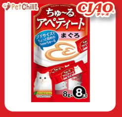 CIAO CIAO INABA 貓零食 日本肉泥餐包 流心系列 吞拿魚味 64g 64g 正面圖