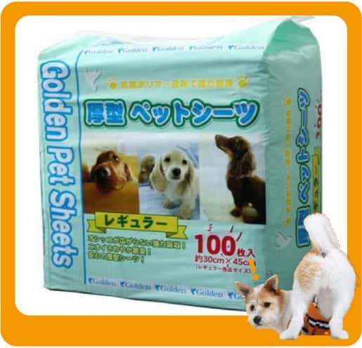 Golden Golden Pet Sheets 強力吸濕除臭加厚 寵物尿墊 狗尿墊 狗尿片 [30x45 S碼 100枚]   正面圖