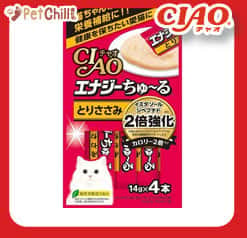 CIAO CIAO 肉泥 貓零食 2倍強化 高能量雞肉醬 14g 4本入 14g 正面圖