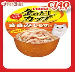 CIAO CIAO 貓罐頭 日本金湯鰹味杯 雞肉.銀魚味 70g 70g 正面圖