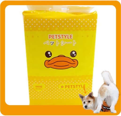 PETSTYLE PETSTYLE 鴨鴨圖案寵物尿墊 狗尿墊 狗尿片 [S碼 100枚]   正面圖