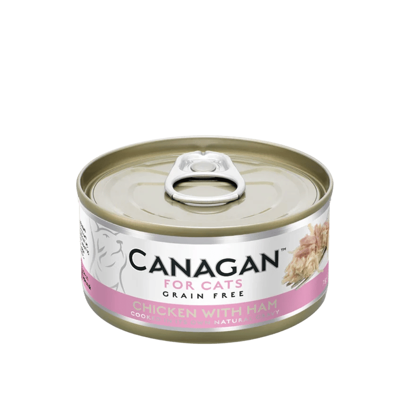 CANAGAN原之選 CANAGAN原之選 貓罐頭 無穀物貓罐頭 雞肉伴火腿 75g 75g  正面圖