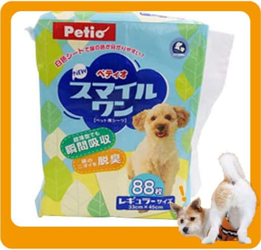 Petio Petio 除臭超薄寵物尿墊 狗尿墊 狗尿片 [33*45 S碼 88枚]   正面圖