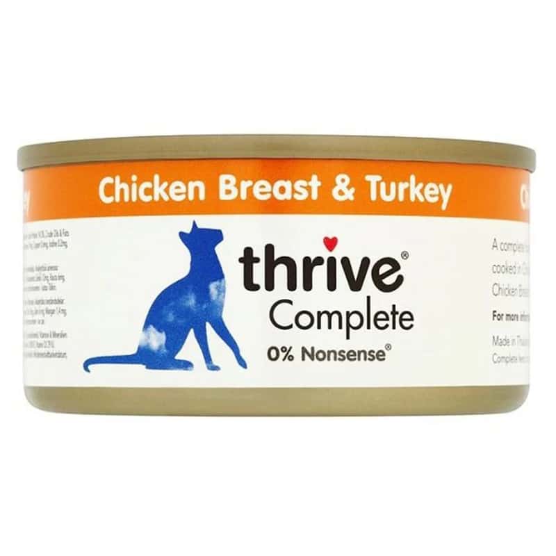 Thrive Thrive 貓罐頭 脆樂芙 雞+火雞 75g 75g  正面圖