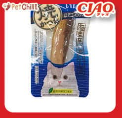 CIAO CIAO 貓零食 日本燒鰹魚條 ほたてミックス味 小包裝 15g [雜錦干貝味] 15g  正面圖