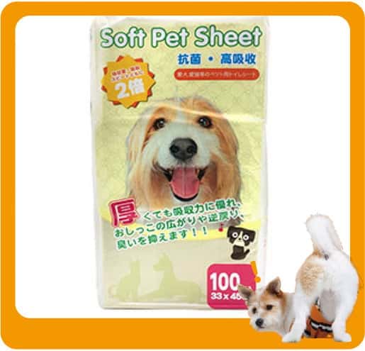 Soft Soft Pet Sheet 超厚 寵物尿墊 狗尿墊 狗尿片 [33*45 S碼 100枚]   正面圖
