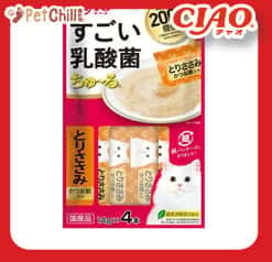 CIAO CIAO 肉泥 貓零食 2000億個乳酸菌 鰹魚乾+雞肉肉醬 14g 4本入 14g 正面圖