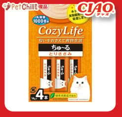 CIAO CIAO 肉泥 貓零食 CozyLife系列 雞肉肉醬 14g 4本入 14g  正面圖