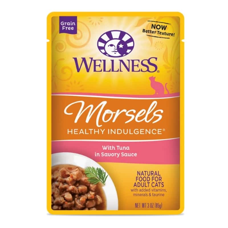 WELLNESS WELLNESS Morsels 貓濕糧 滋味軟包 純鮮吞拿魚 3oz 3oz 正面圖