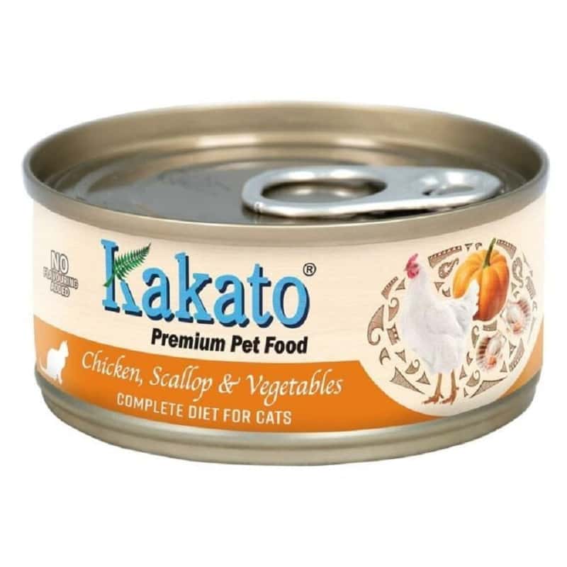 Kakato Kakato 主食罐 貓罐頭 雞.扇貝及蔬菜 70g 70g  正面圖