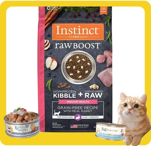 Instinct Instinct 貓糧 本能 貓糧 無穀物生肉系列 室內貓配方 兔肉 4.5lb 5lb  正面圖