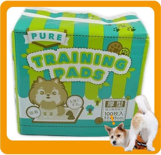 PURE PURE Training Pads 寵物尿墊 狗尿墊 狗尿片 原味 [33x45 S碼 100枚]   正面圖