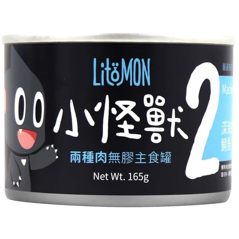 怪獸部落 怪獸部落 2種肉貓主食罐 深海鯖魚 165g 165g  正面圖