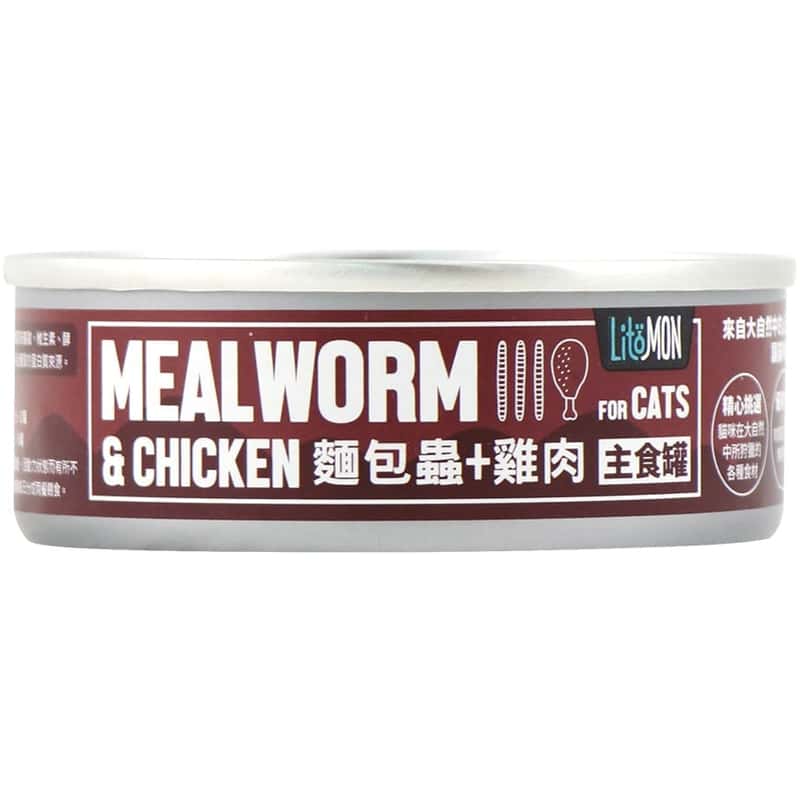 怪獸部落 怪獸部落 野味貓主食罐 麵包蟲雞肉 82g 82g  正面圖