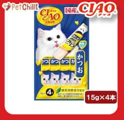 CIAO CIAO 貓零食 日本啫喱滋味棒 かつお 鰹魚味 60g 60g  正面圖