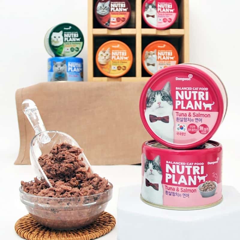 Nutriplan Nutriplan 貓罐頭 營養企劃 韓國低磷主食罐 三文魚及白身吞拿魚 160g 160g  正面圖
