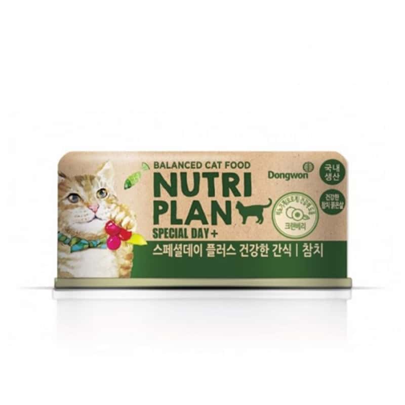 Nutriplan Nutriplan 貓罐頭 營養企劃 韓國泌尿配健康配方 蔓越莓及金槍魚 85g 85g 正面圖