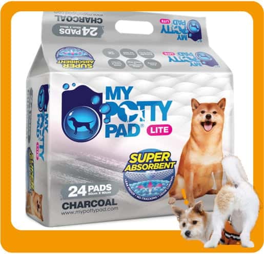 My My Potty Pad LITE 殿堂吸活性炭 寵物尿墊 狗尿墊 狗尿片 [60x90 L碼 24PADS]   正面圖