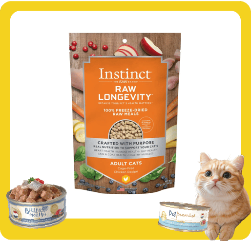 Instinct Instinct 貓糧 本能 貓糧 無穀物凍乾長壽成貓生肉主食糧 走地雞肉 9.5oz 5oz  正面圖