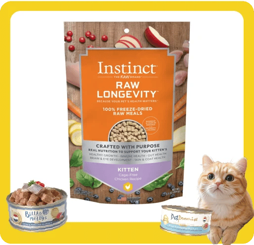 Instinct Instinct 貓糧 本能 貓糧 無穀物凍乾長壽幼貓生肉主食糧 走地雞肉 9.5oz 5oz  正面圖