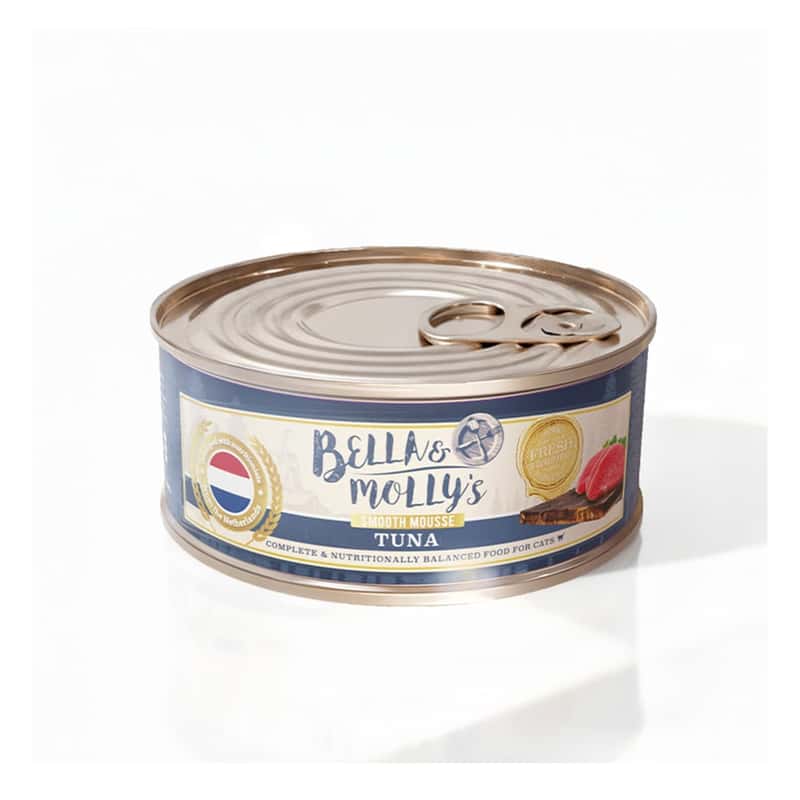 Bella & Molly's Bella & Molly's 荷蘭罐 貓罐頭 AAFCO 主食罐 提升免疫力 吞拿魚慕絲 156g 156g  正面圖