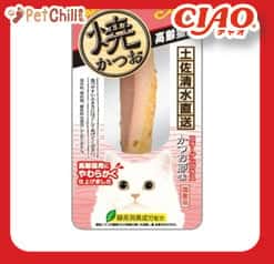 CIAO CIAO 貓零食 日本燒鰹魚條 鰹魚味 25g [高齡貓用] 25g 貓用 正面圖