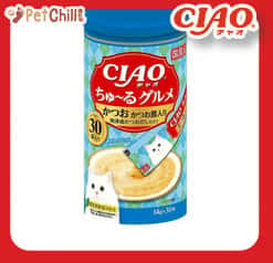 CIAO CIAO 肉泥 貓零食 鰹魚肉醬 14g 30本罐裝 14g  正面圖