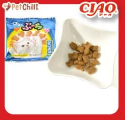 CIAO CIAO 貓零食 日本磨牙潔齒貓脆餅 鰹魚味 5g 8包入 5g  正面圖