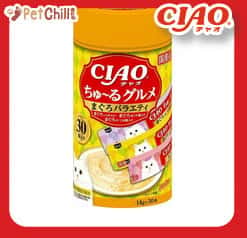 CIAO CIAO 肉泥 貓零食 金槍魚肉醬 14g 30本罐裝 14g 正面圖
