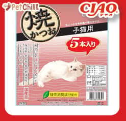 CIAO CIAO 貓零食 日本燒鰹魚條 大包裝 [仔貓用] 5條裝  貓用 正面圖