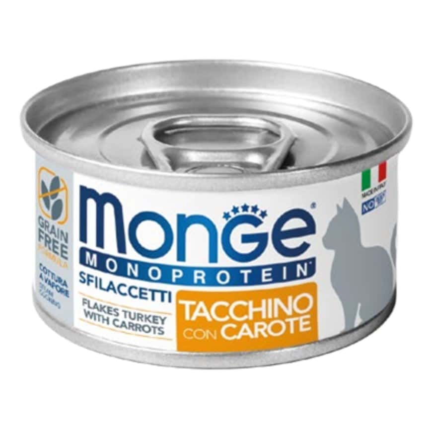 Monge 貓罐頭 單一蛋白系列 火雞蘿蔔 80g (MO7191) (新舊包裝隨機發貨) (img2)