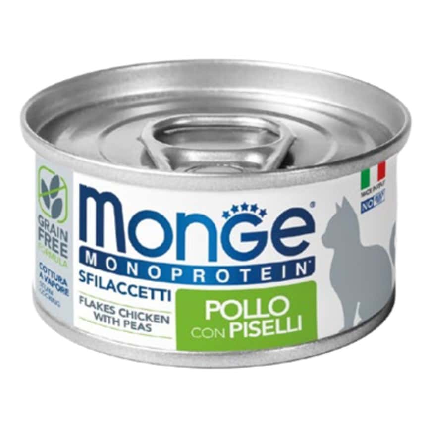Monge 貓罐頭 單一蛋白系列 雞肉豌豆 80g (MO7184) (新舊包裝隨機發貨) (img2)