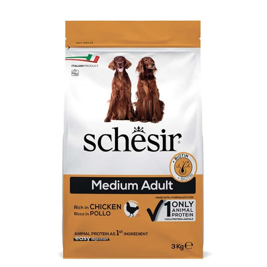 Schesir 狗糧 中型成犬糧 天然雞肉配方 3kg (SCH16000) (img2)