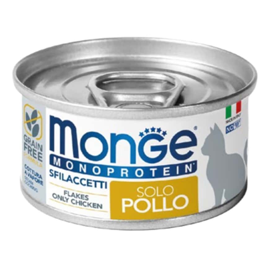 Monge 貓罐頭 單一蛋白系列 雞肉條 80g (MO7160) (新舊包裝隨機發貨)  (img2)