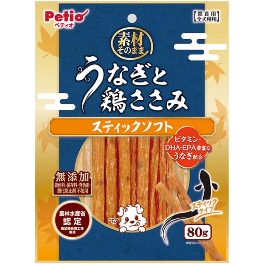 Petio 狗零食 素材原味系列 鰻魚+雞柳軟條 80g (80505377) (img2)