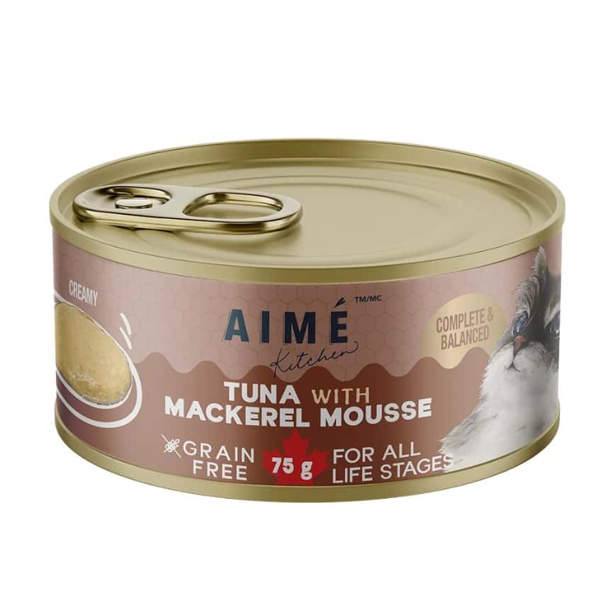 AIME Kitchen 貓罐頭 無穀物慕絲營養貓罐 殿堂主食系列 吞拿魚鯖魚慕絲 75g (TMM75) (img2)