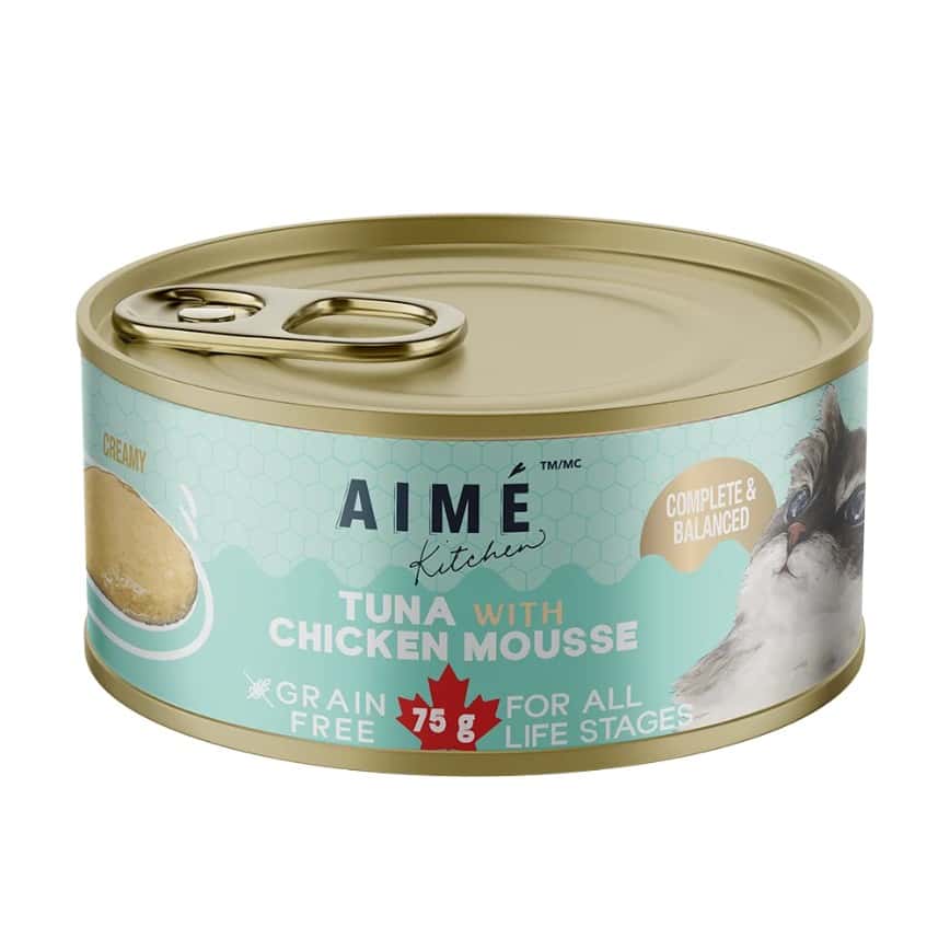 AIME Kitchen 貓罐頭 無穀物慕絲營養貓罐 殿堂主食系列 吞拿魚雞肉慕絲 75g (TCM75) (img2)